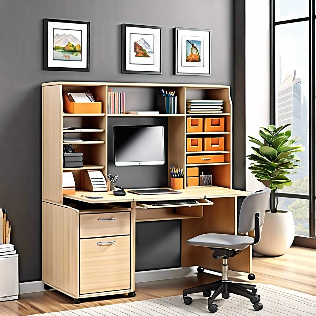 use a compact fold out desk organizer