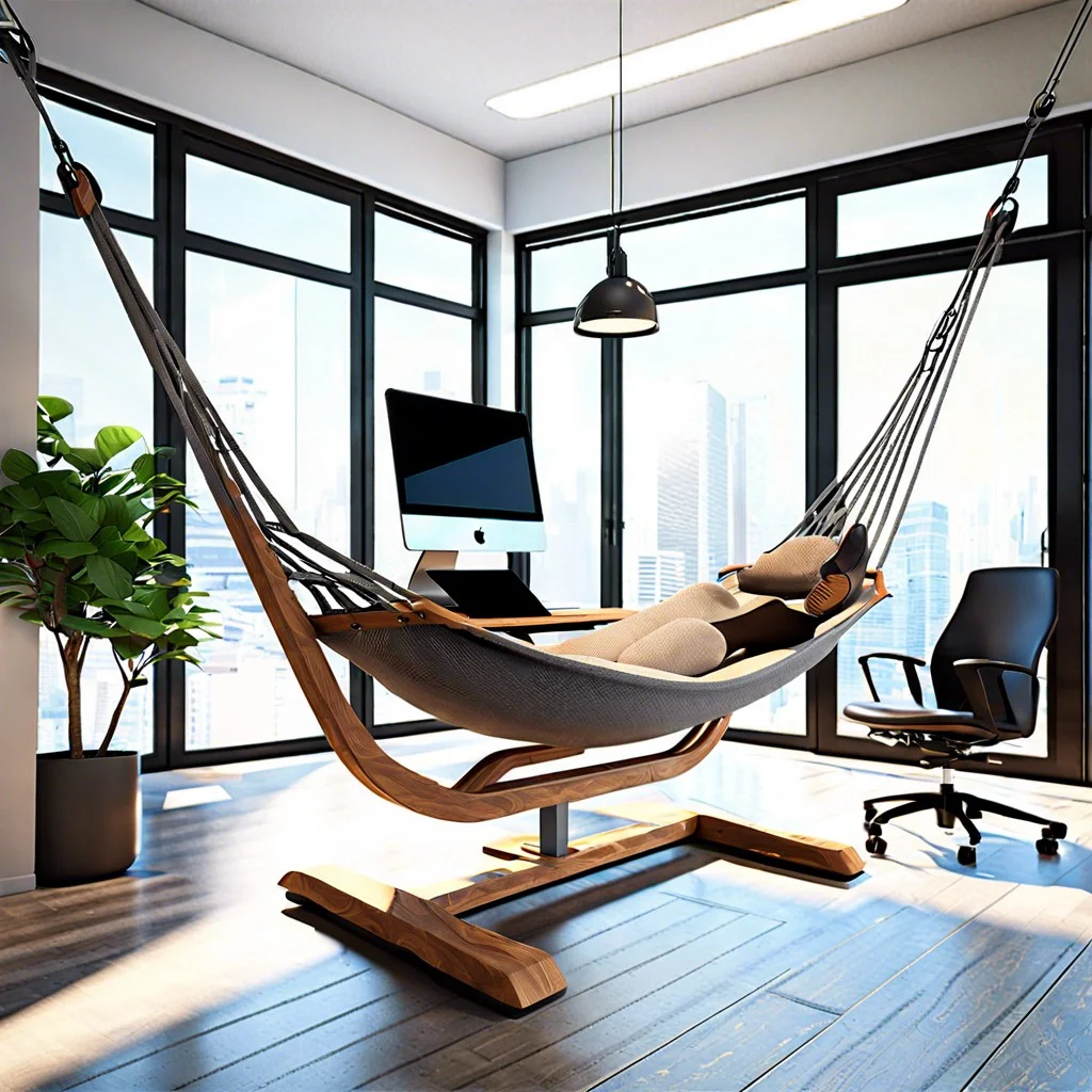 utilize under desk foot hammocks