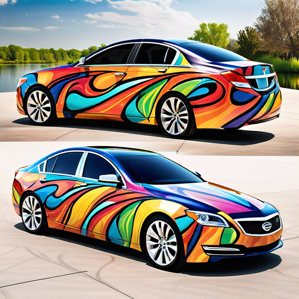vinyl car wraps with artistic patterns