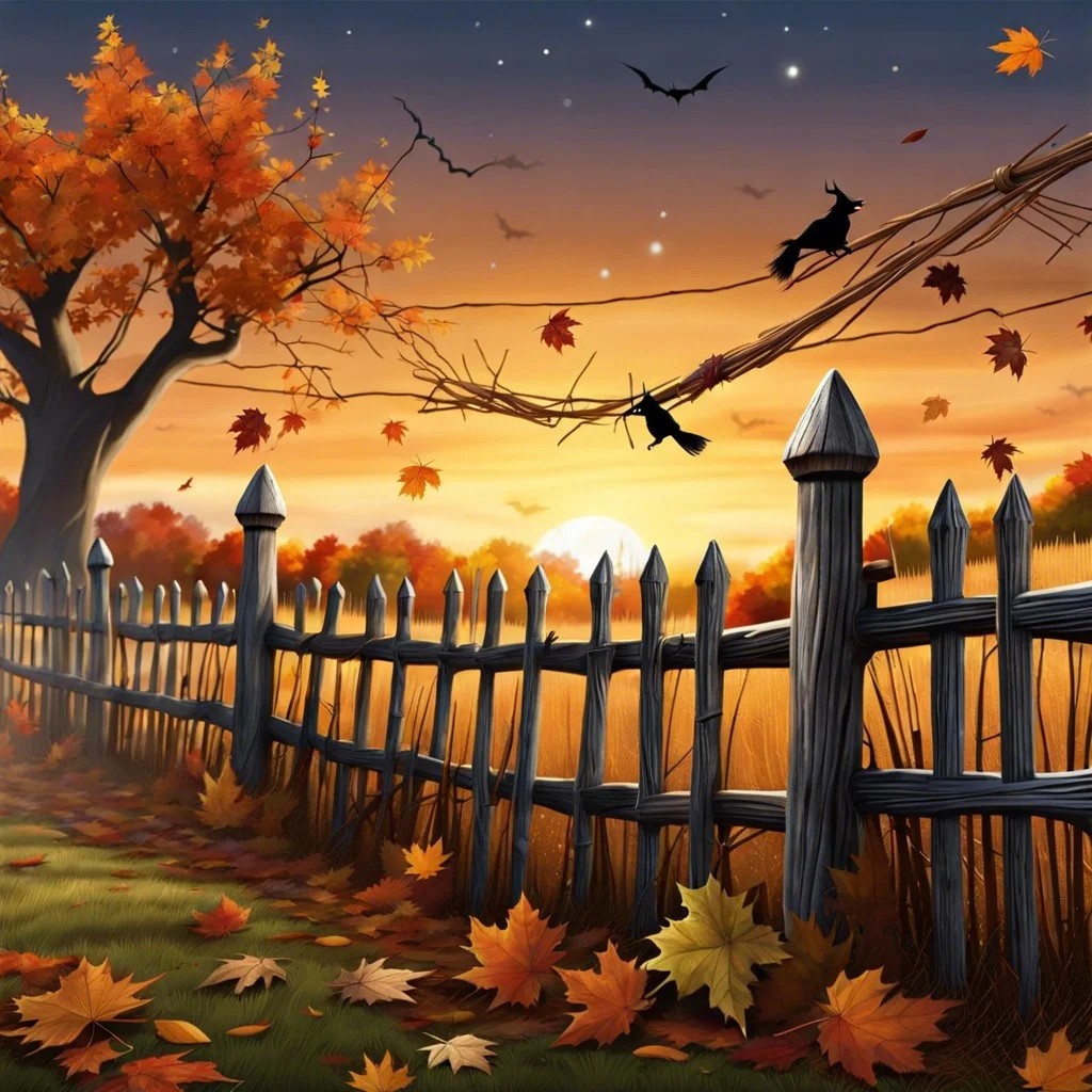 witchs broomstick fence