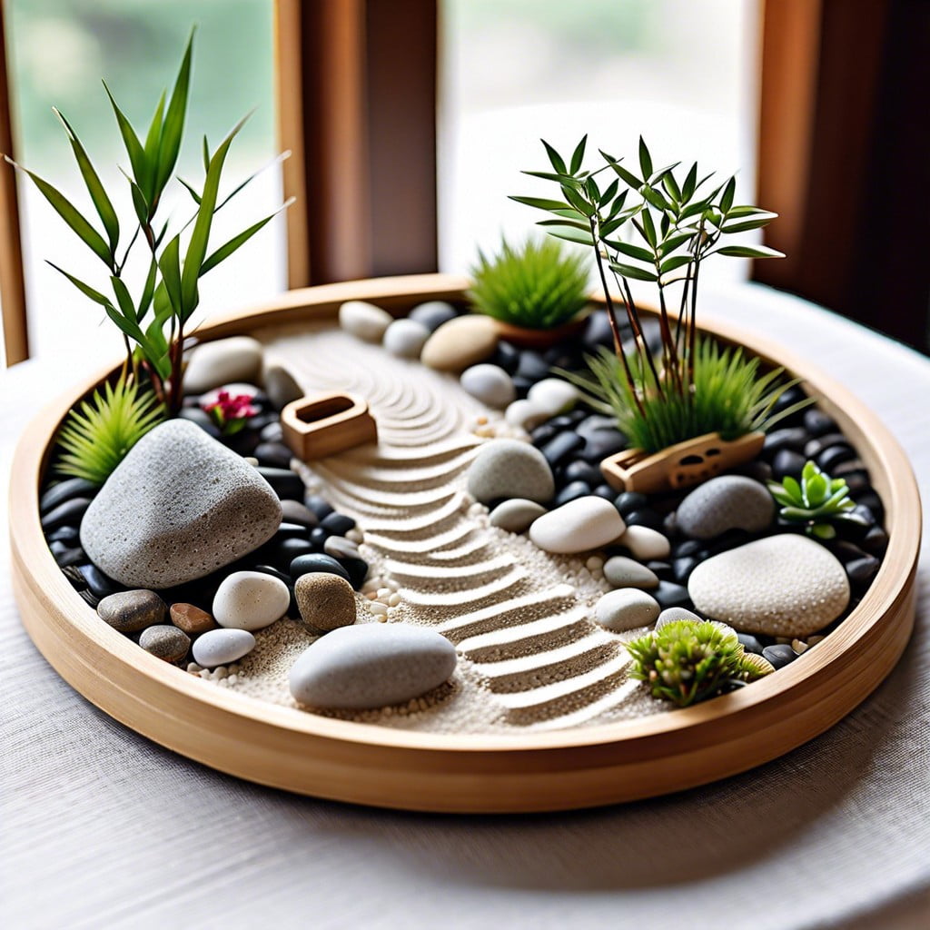 zen garden miniature sand gardens with raked patterns