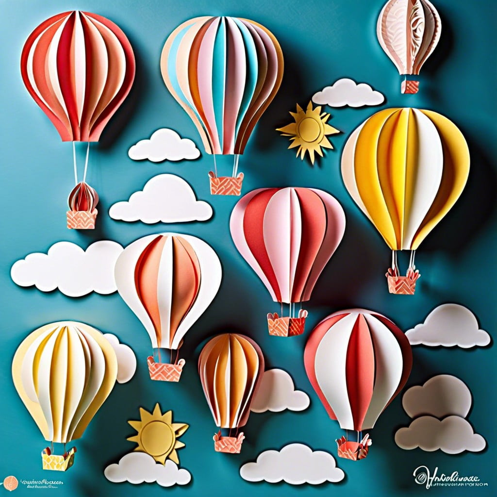 3d paper hot air balloons