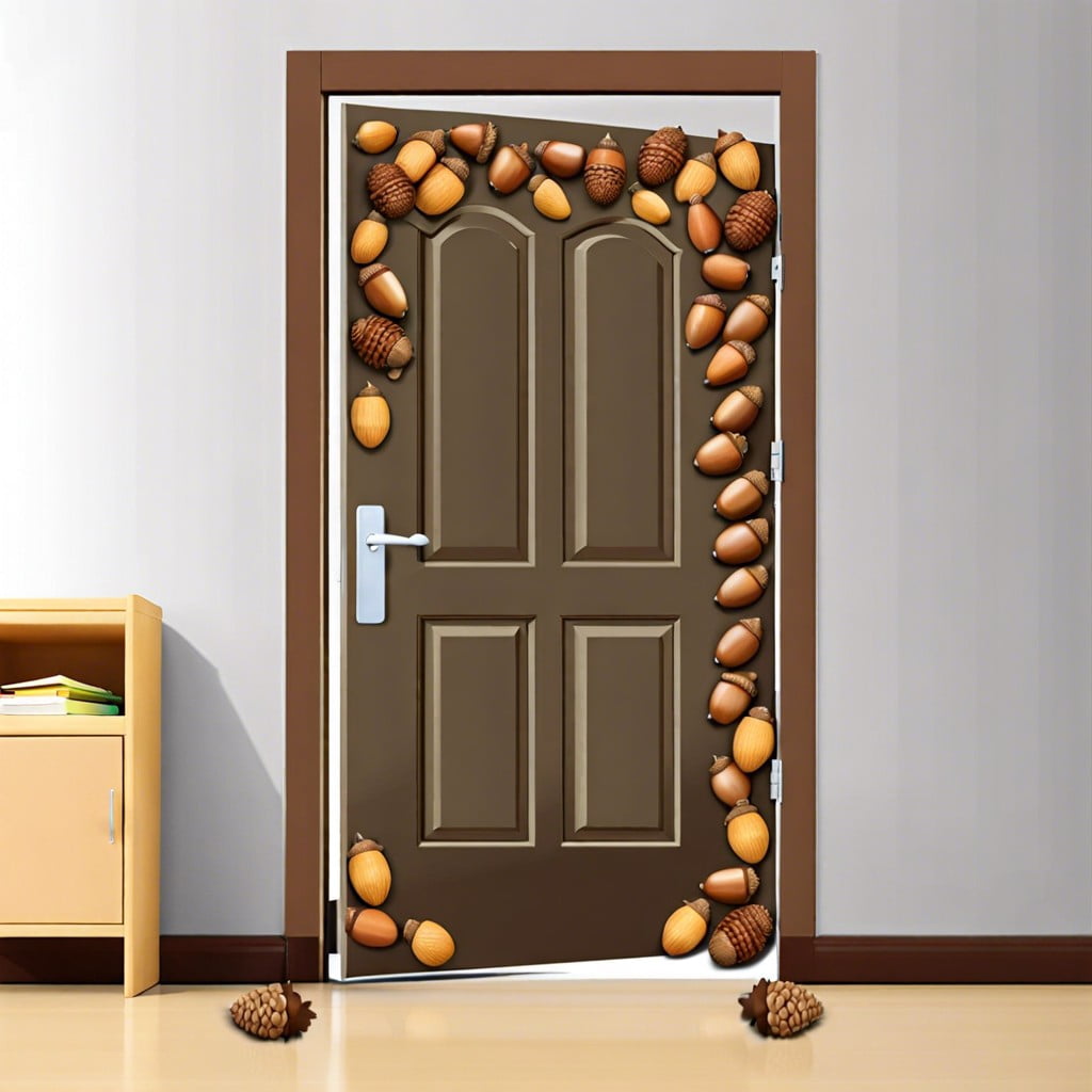 acorn adventure sprinkle the door with large cut out acorns