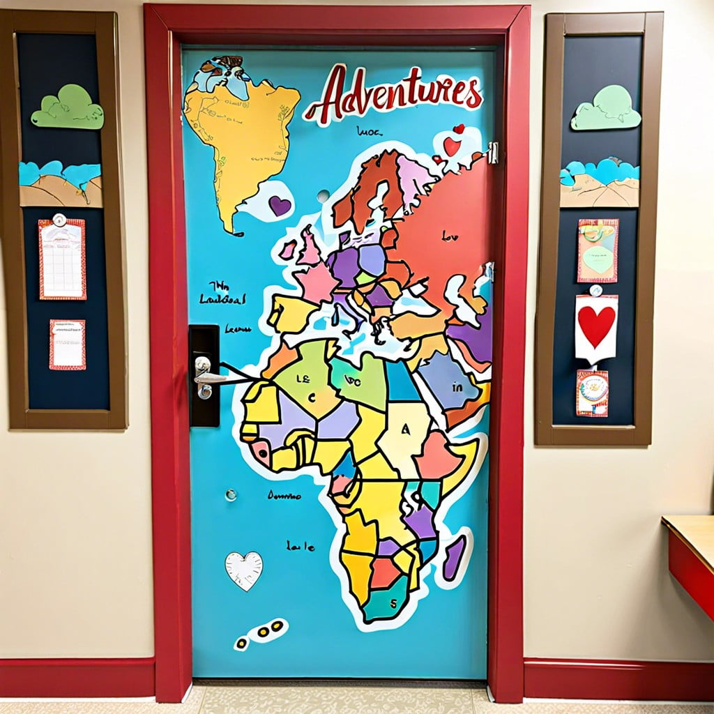 adventures in love map themed door