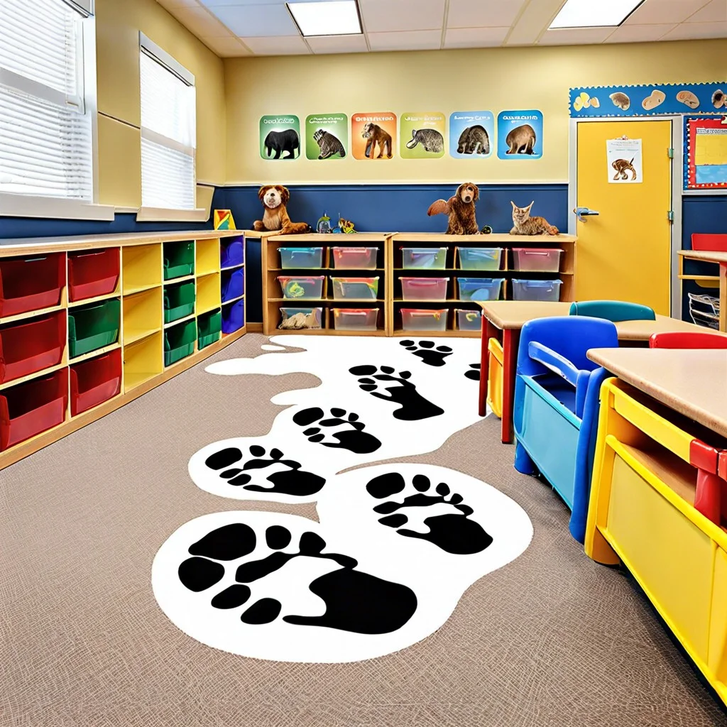 animal footprint floor stickers