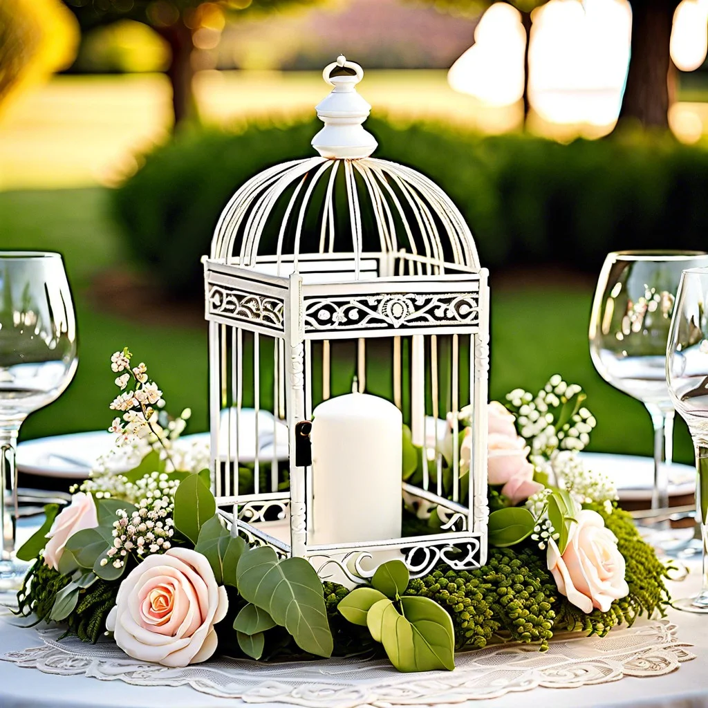 antique birdcage centerpieces