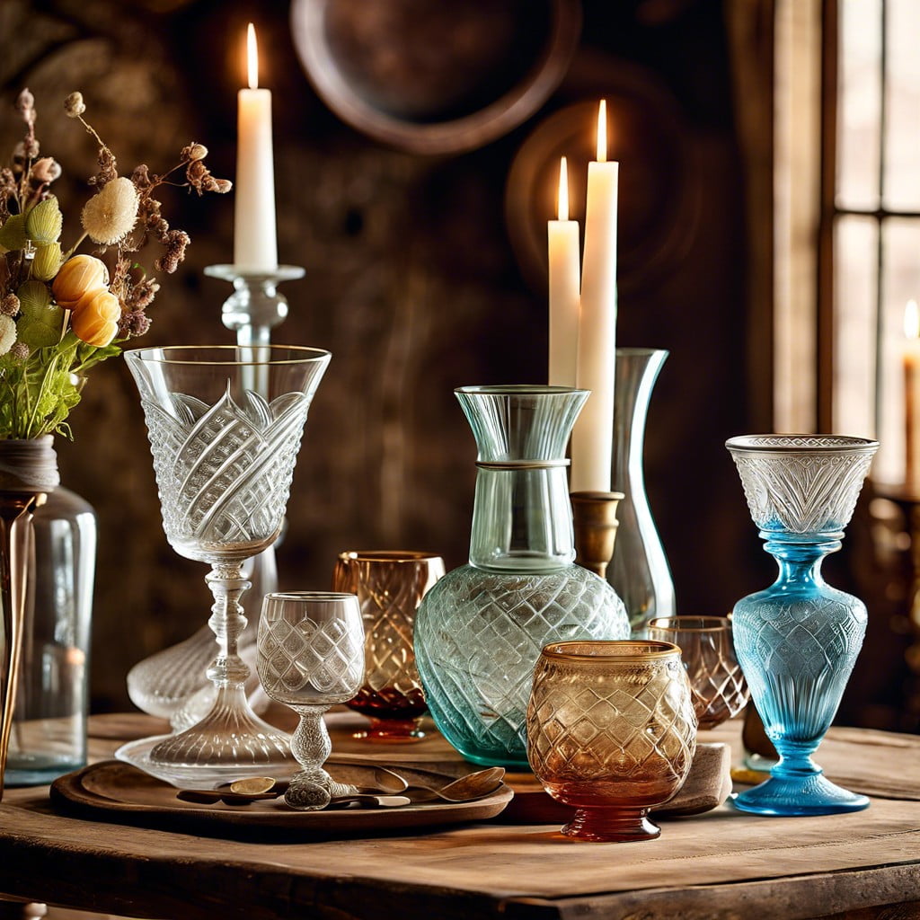 antique glassware collection