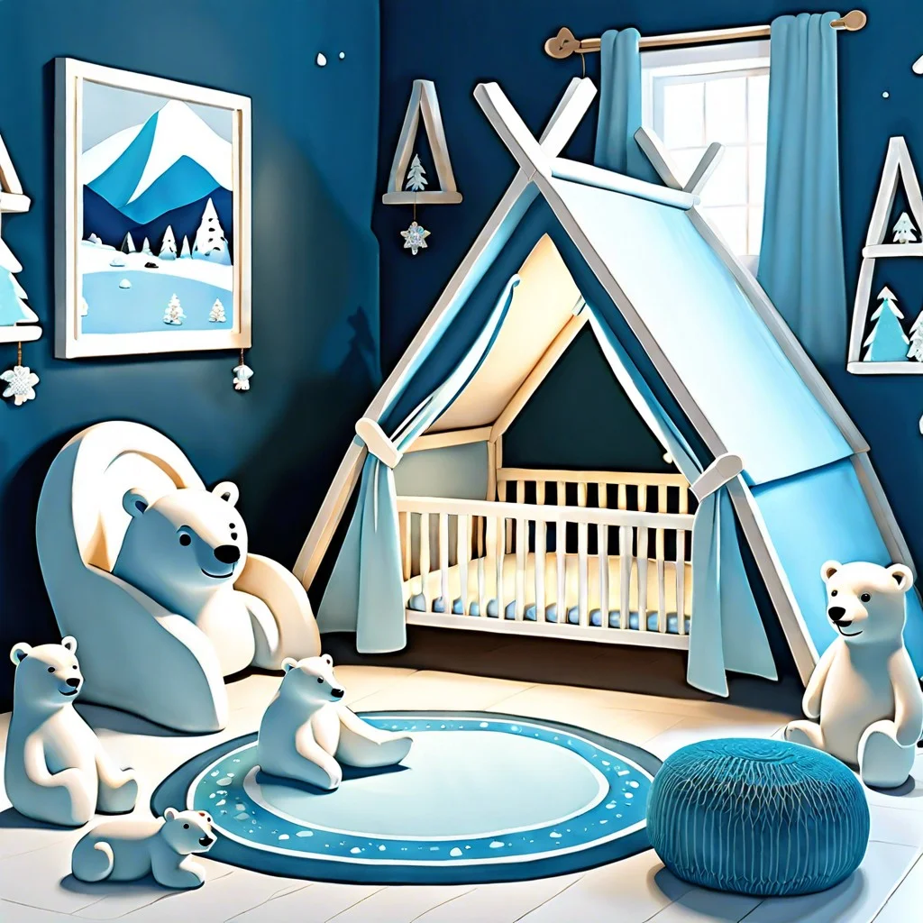 arctic retreat polar bears igloos and icy blue tones