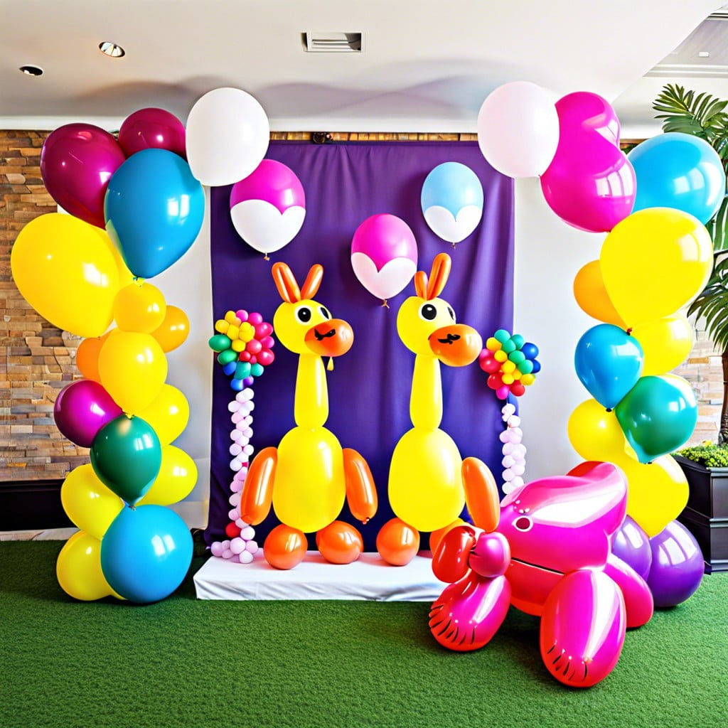 balloon animals as decor