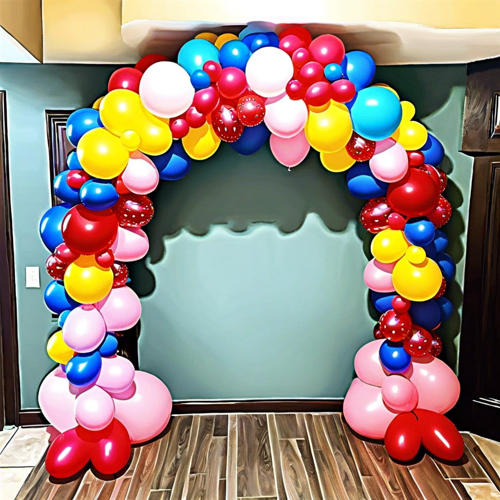 balloon arch in favorite colors