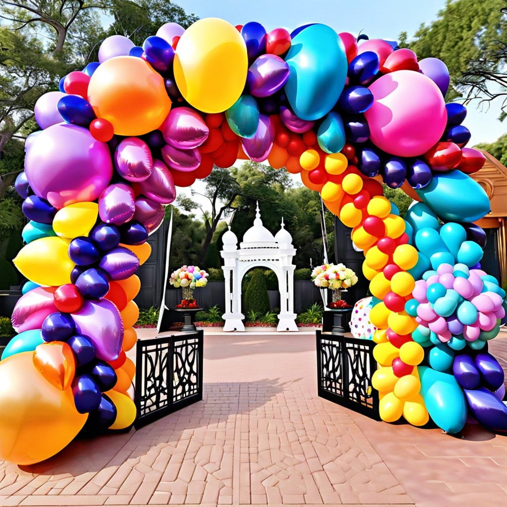 balloon arch over the entrance
