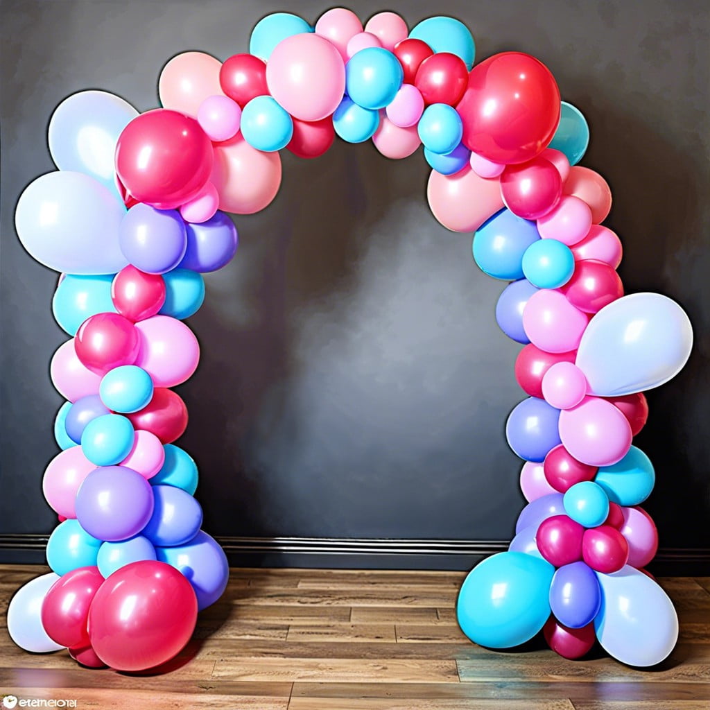 balloon arch using a frame