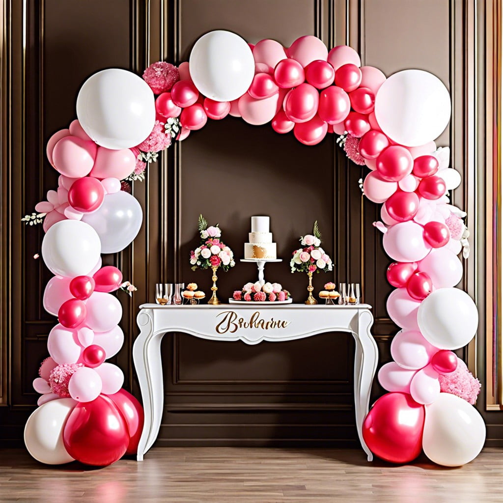 balloon arch with brides name