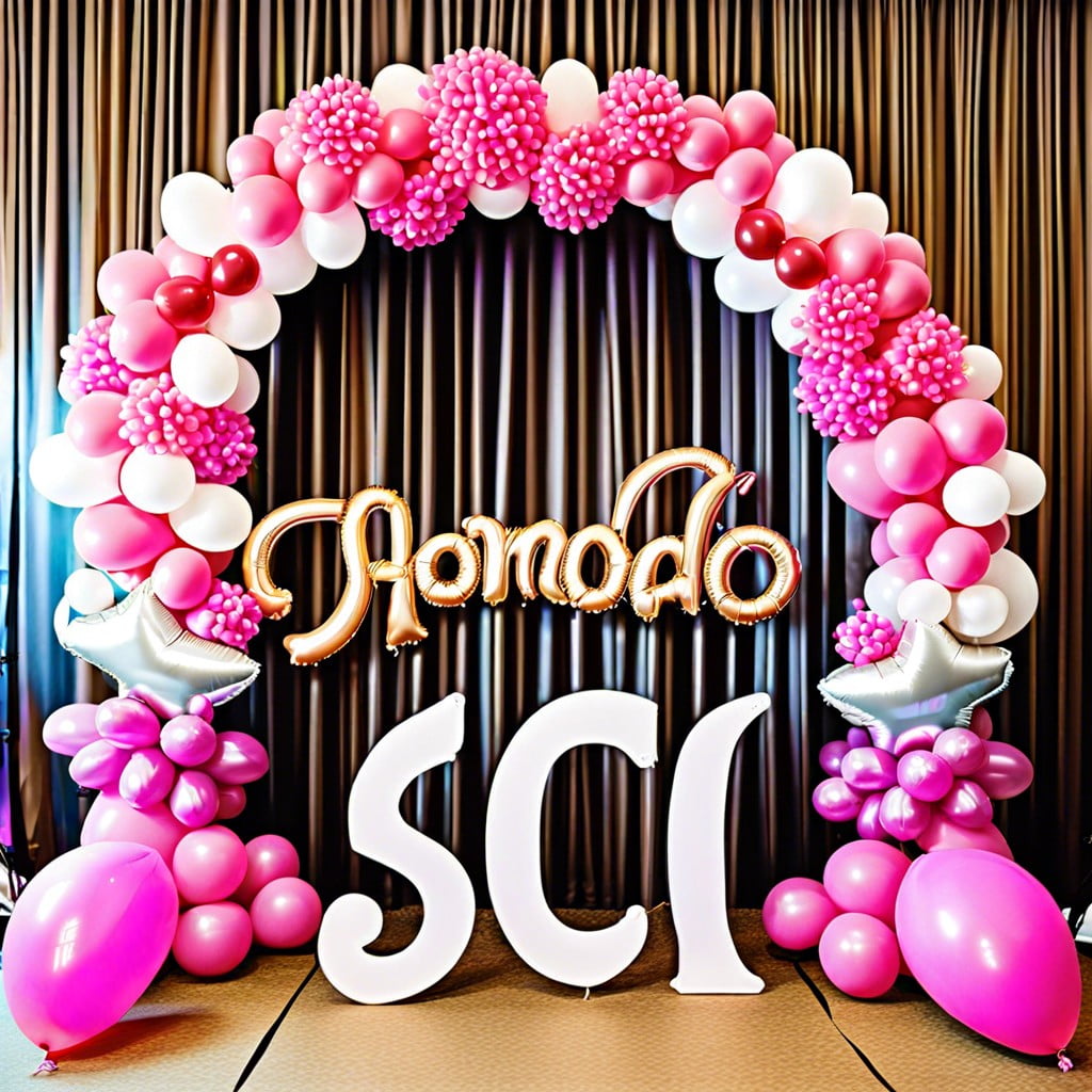balloon arch with personalized name