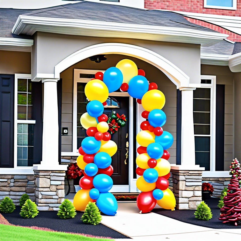 balloon columns for entryways