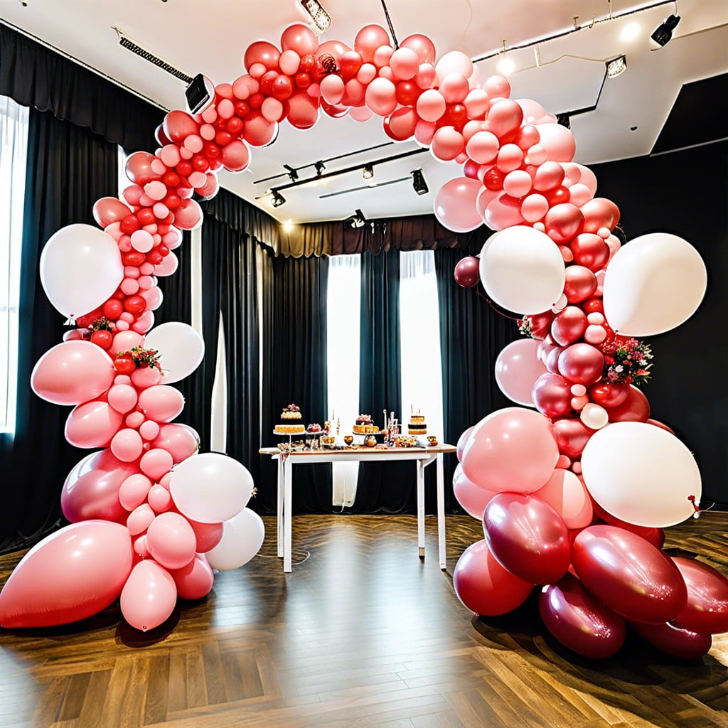 balloon rings create large rings of balloons and hang or place them around the event space