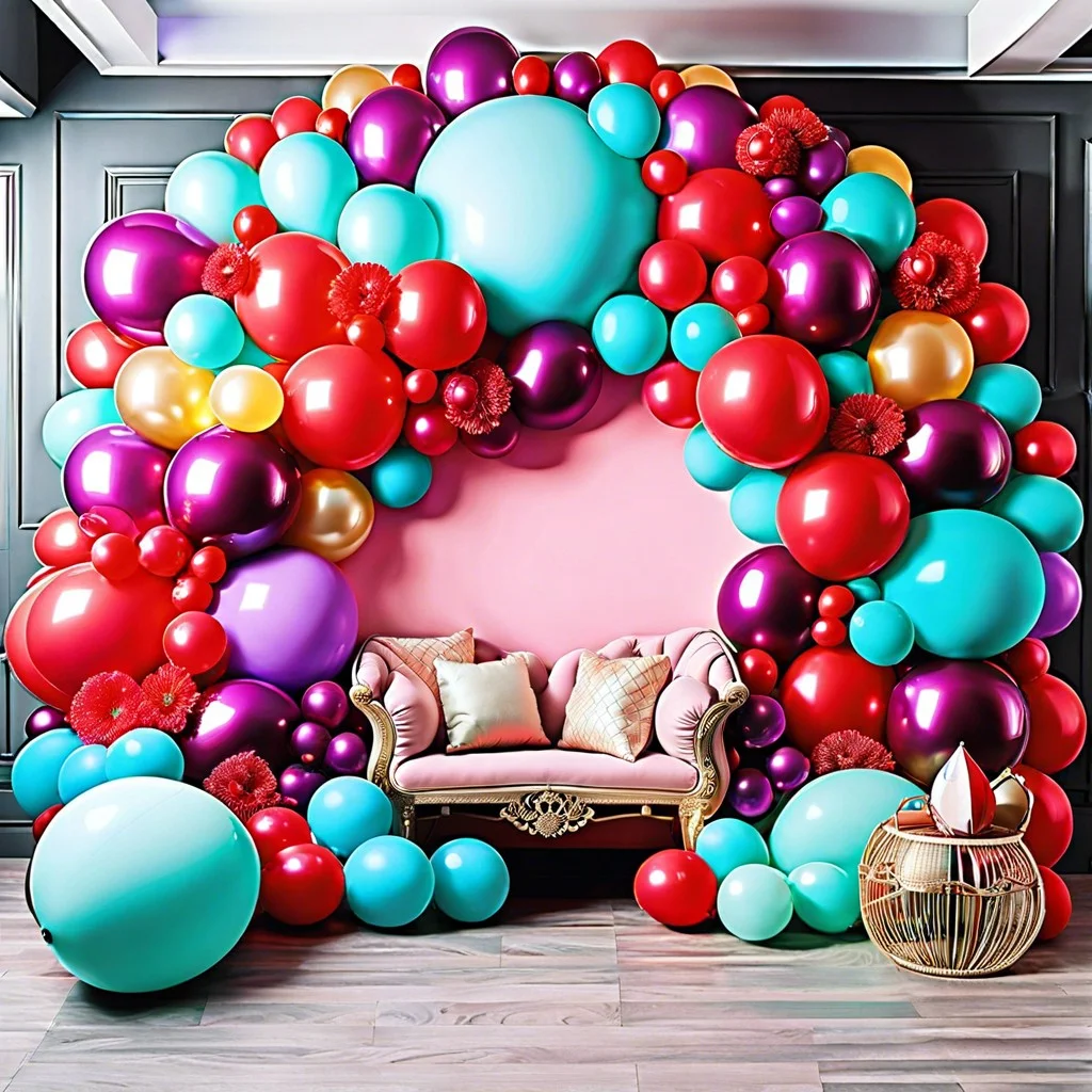 balloon wall as a photo backdrop