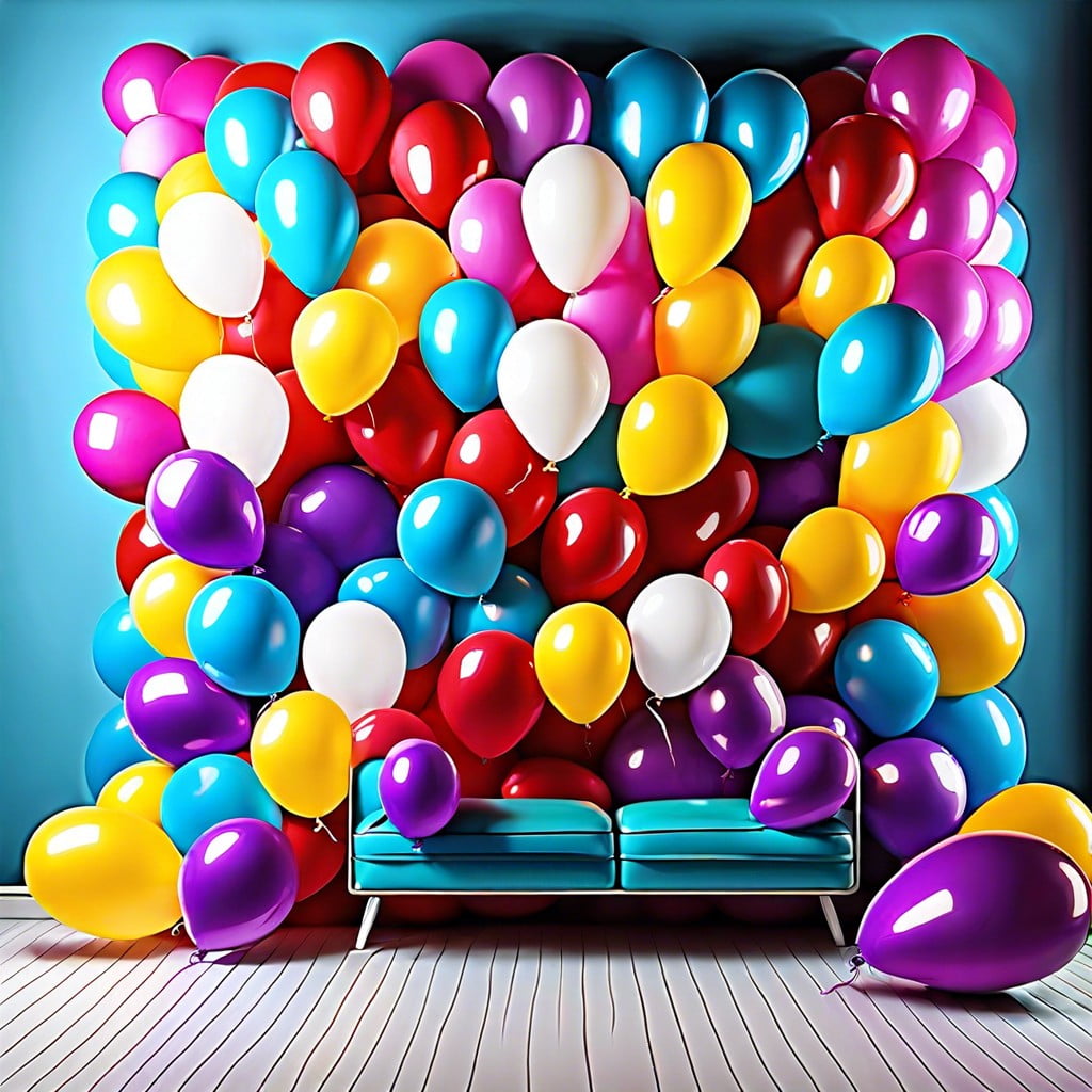 balloon wall fill a wall with balloons stuck closely together as a photo backdrop