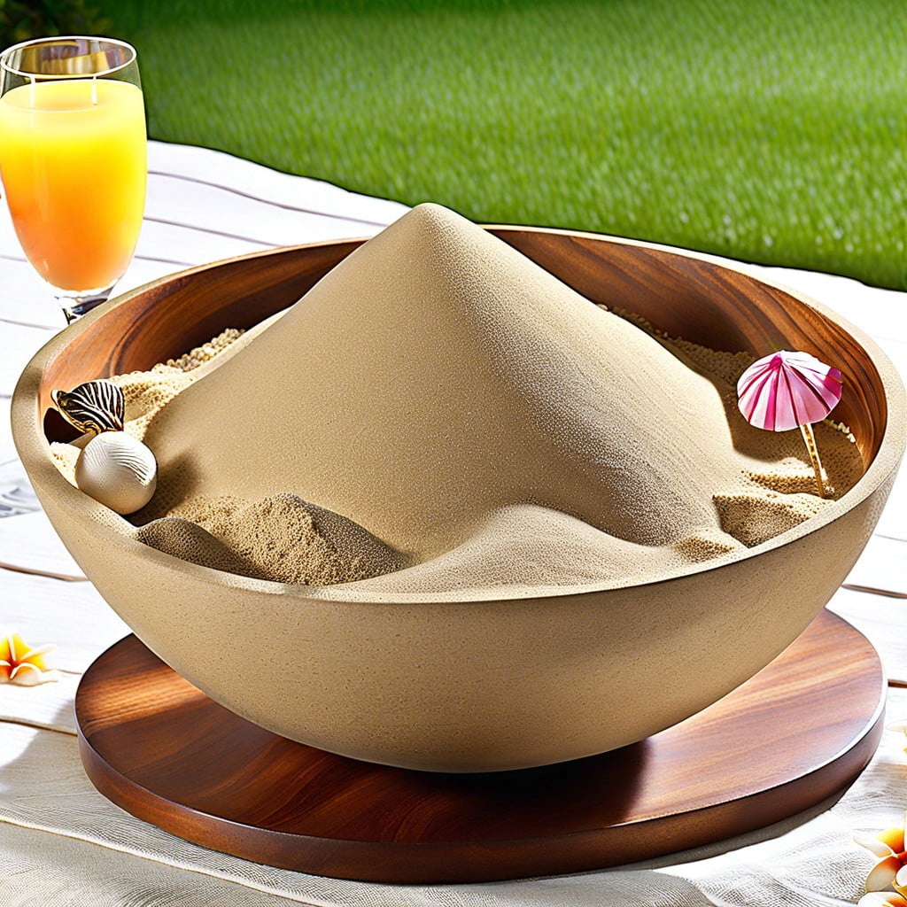 beach sand centerpiece bowls