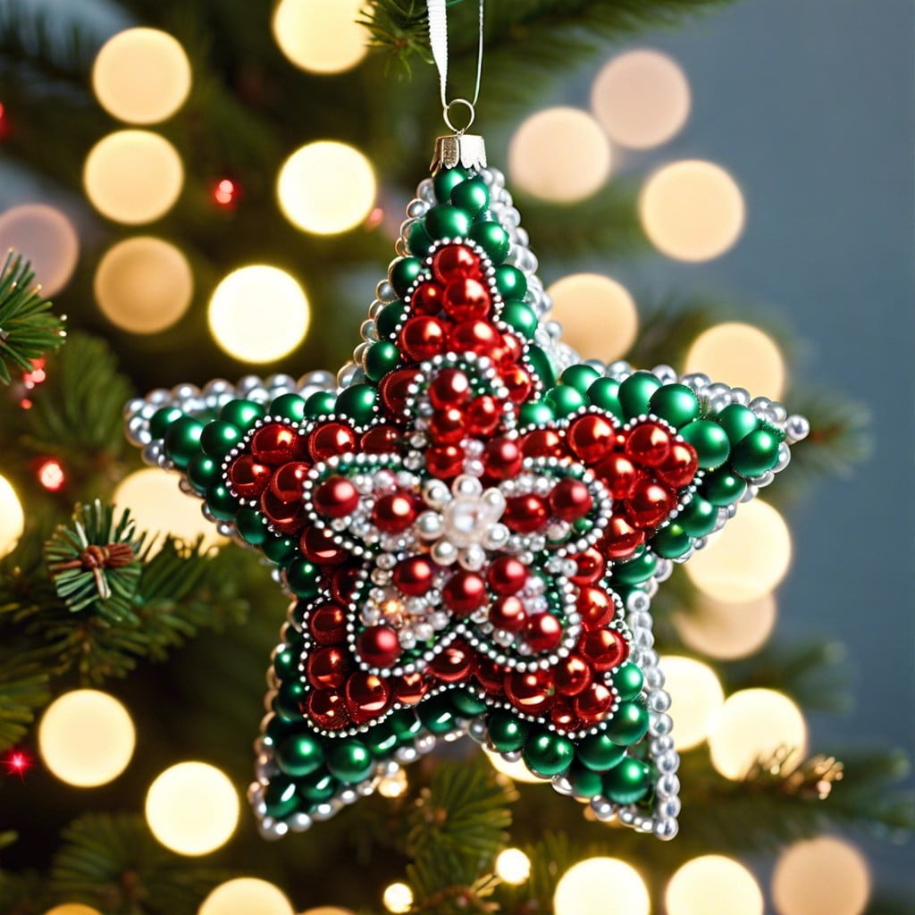 beaded star ornaments