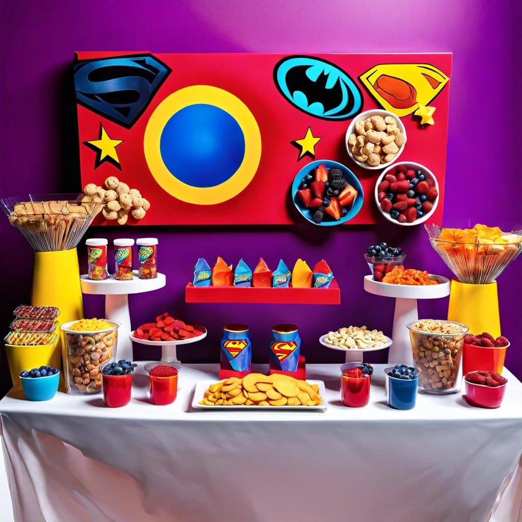 build your own superhero snack bar