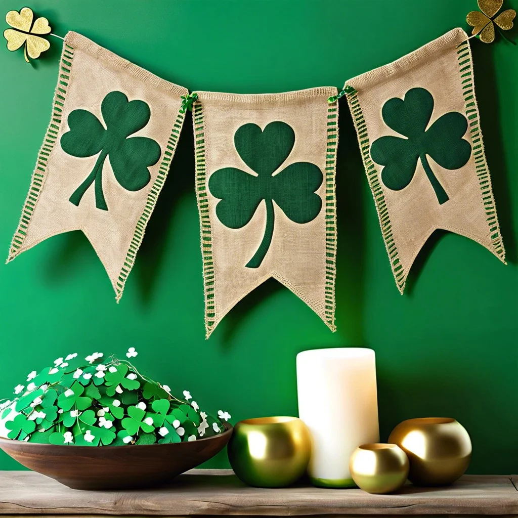 burlap shamrock banner