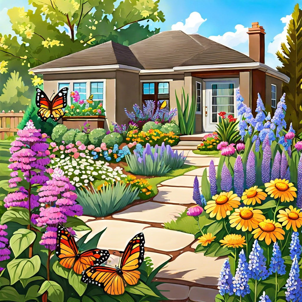 butterfly garden with native plants