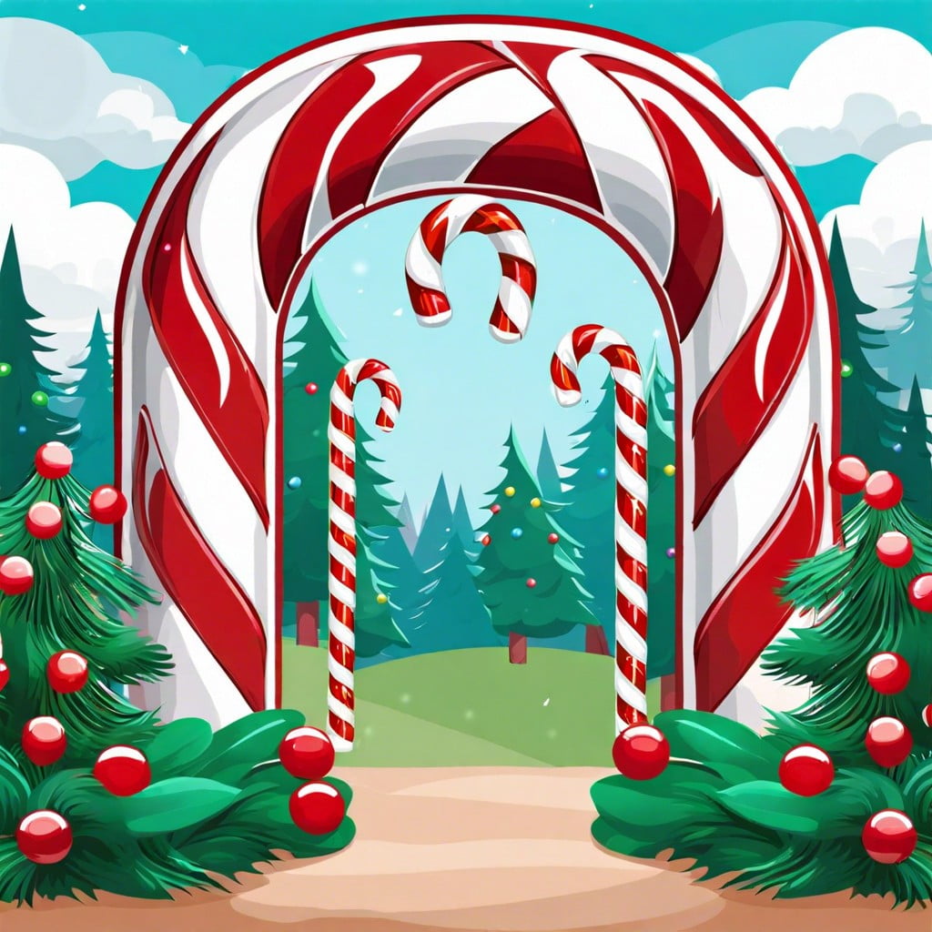 candy cane forest entrance