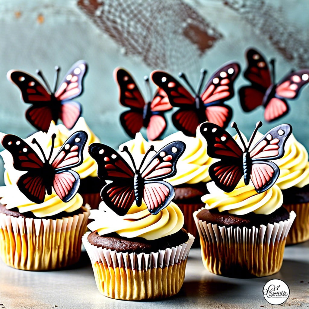 chocolate butterfly toppers