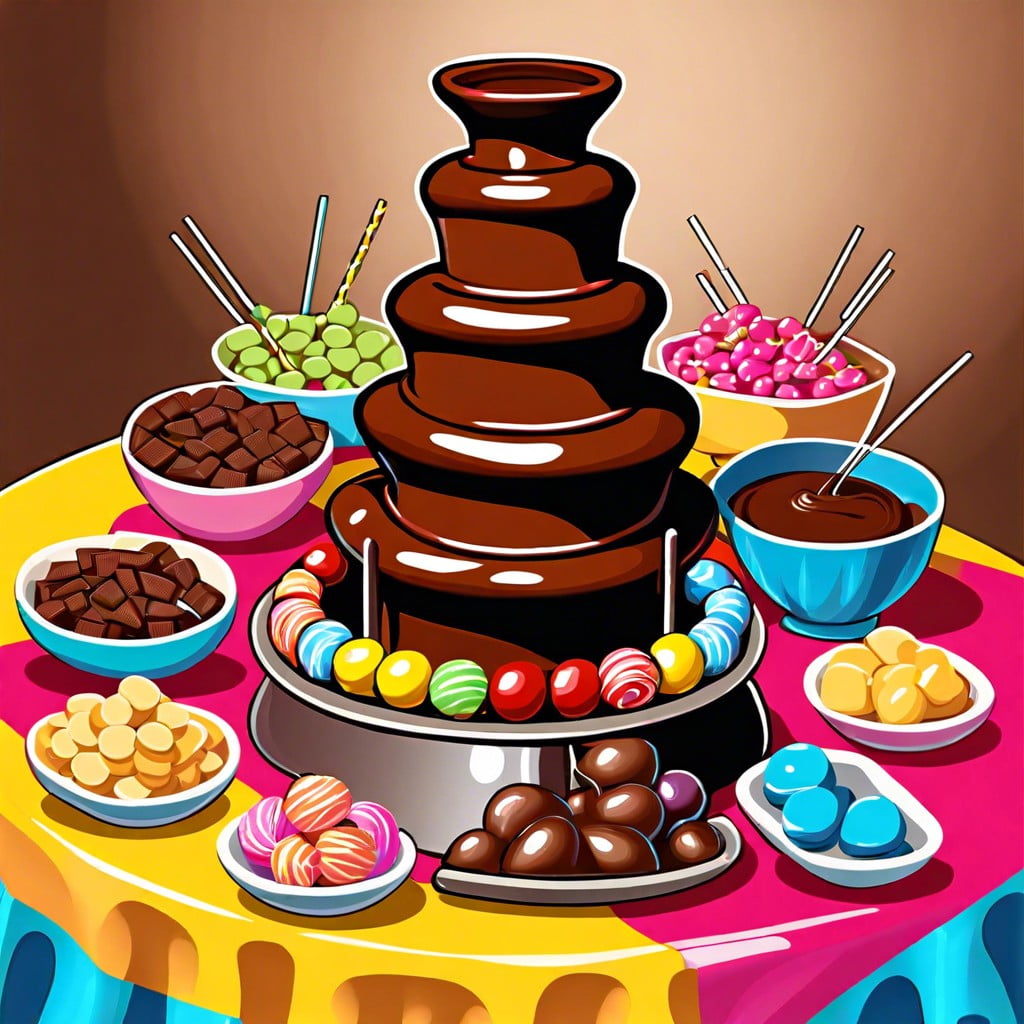 chocolate fountain fondue