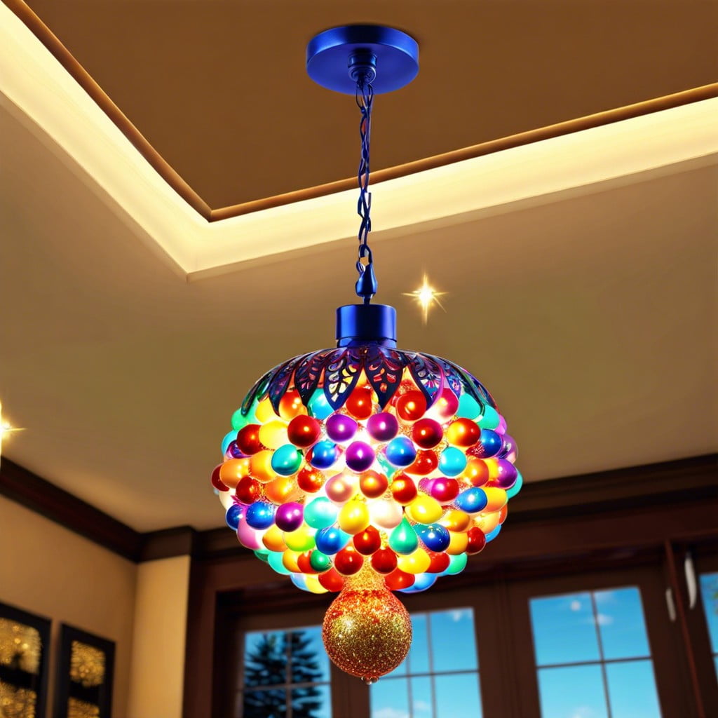 christmas bulb chandelier