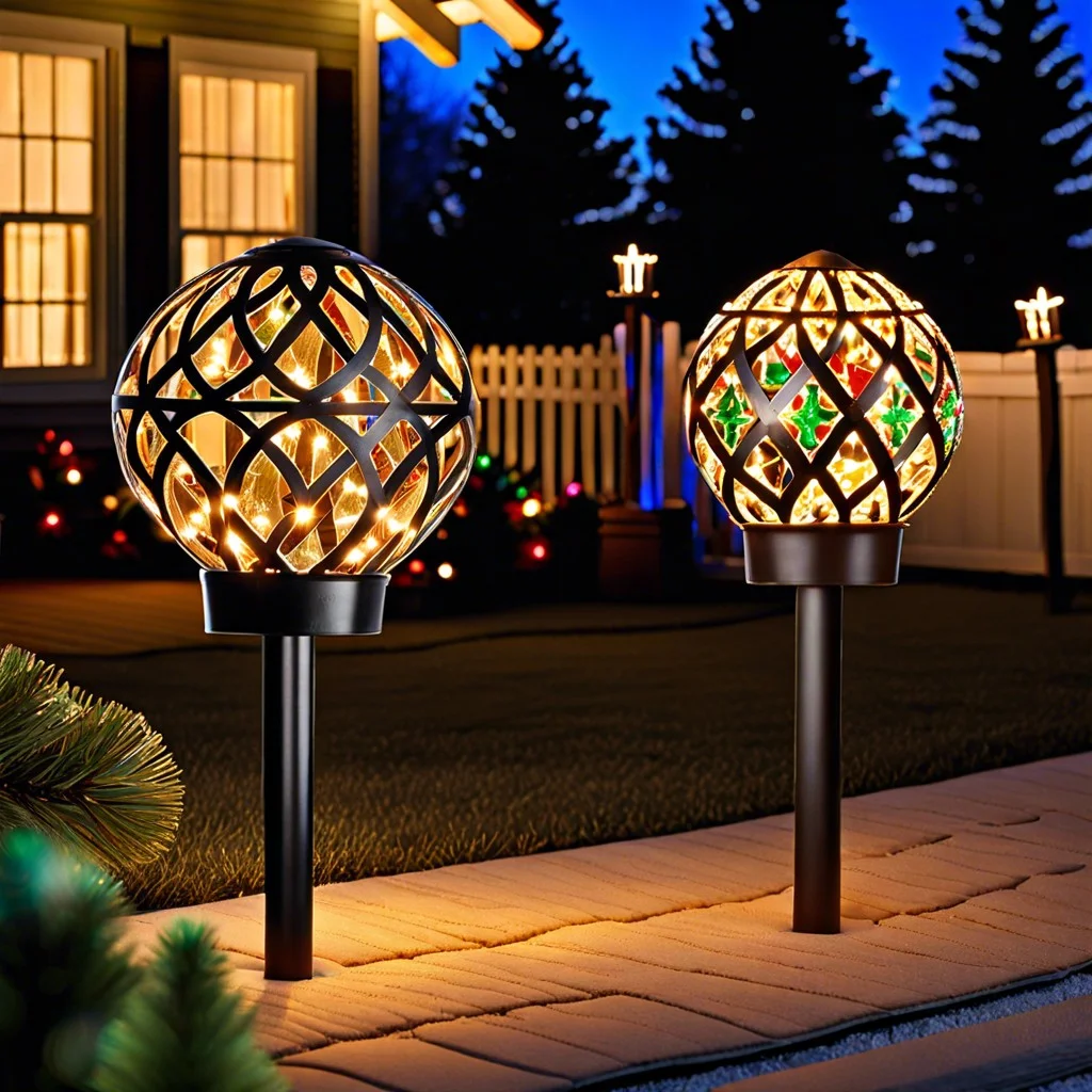 christmas light globe stakes