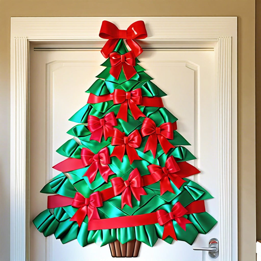 christmas tree made of bows