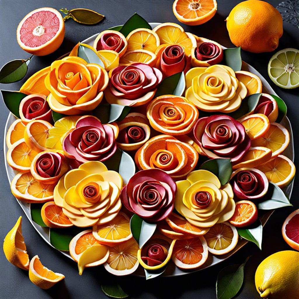 citrus peel roses