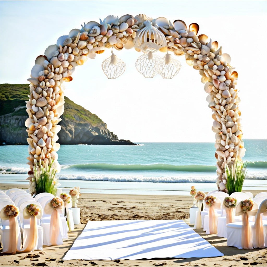 coastal seashell arch