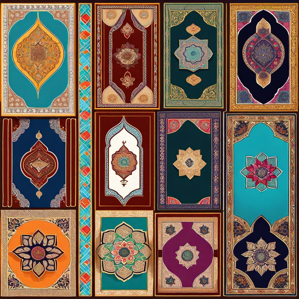 colorful prayer mat display
