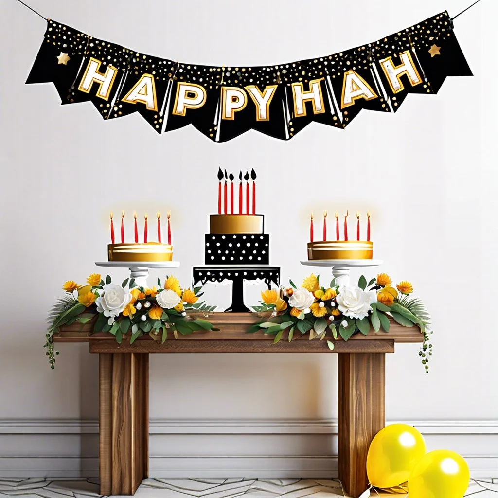 custom banner with the guest of honors name
