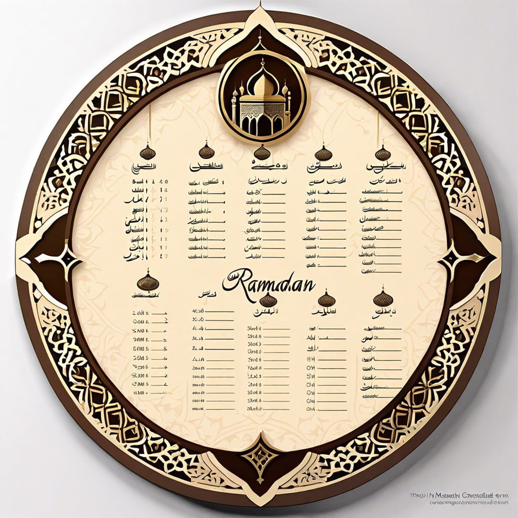 custom prayer schedule board