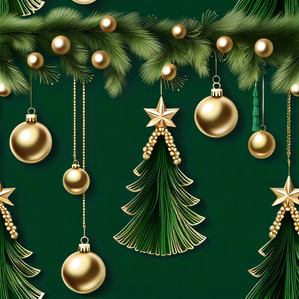deep green tassel ornaments
