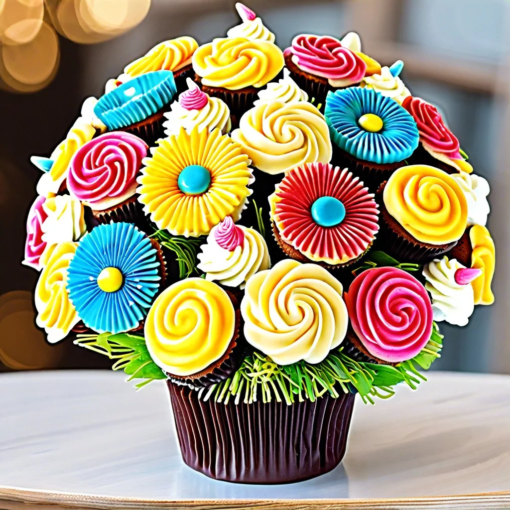 desk friendly cupcake bouquet