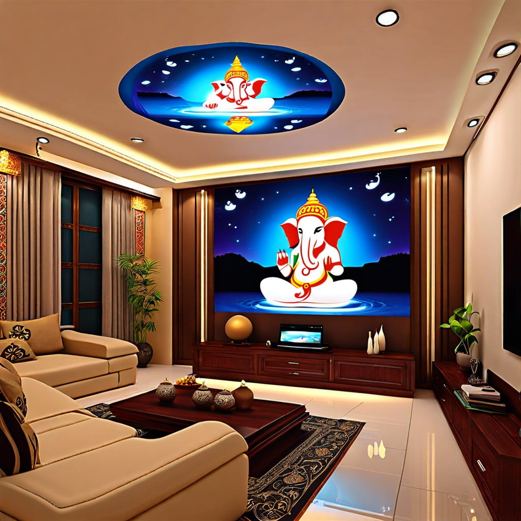 digital projection of holy mantras