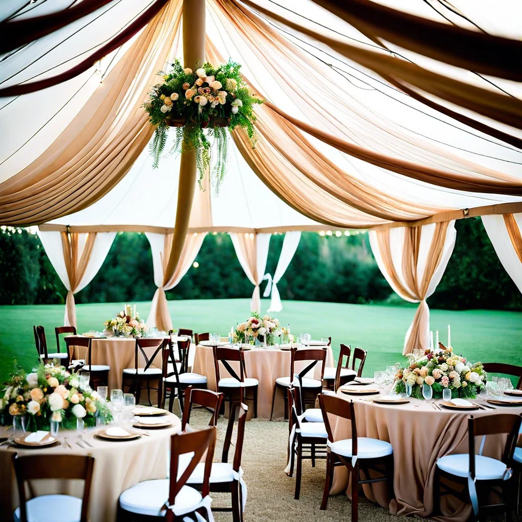 draped fabric tent