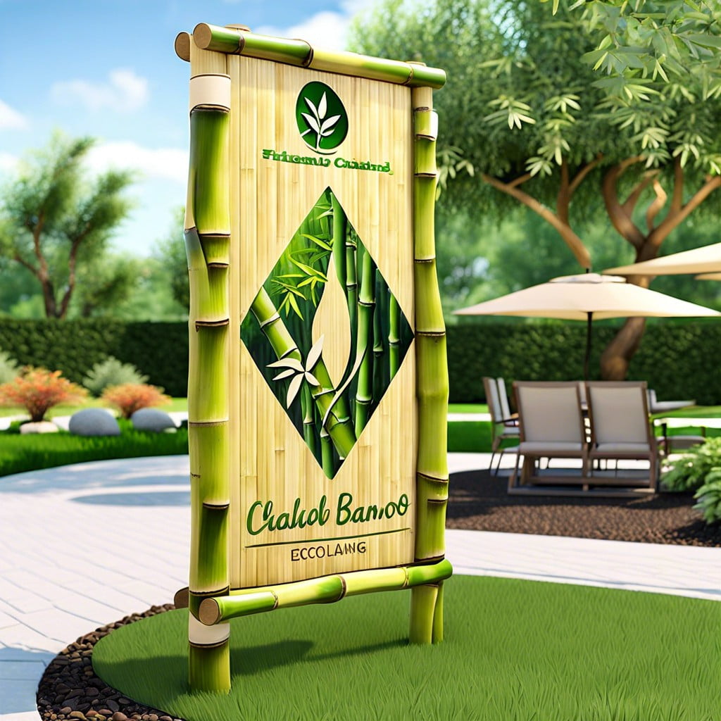 eco friendly bamboo signs