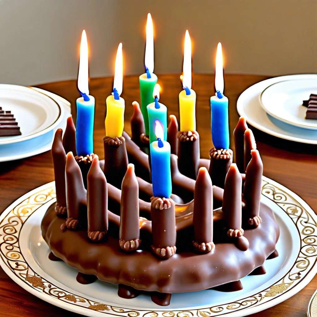 edible chocolate menorah