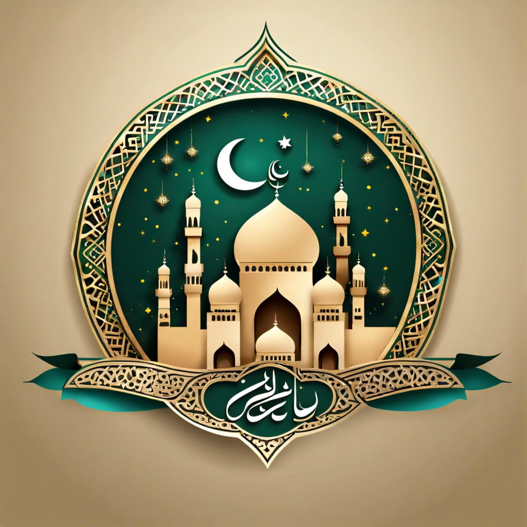 eid mubarak banner with arabic calligraphy