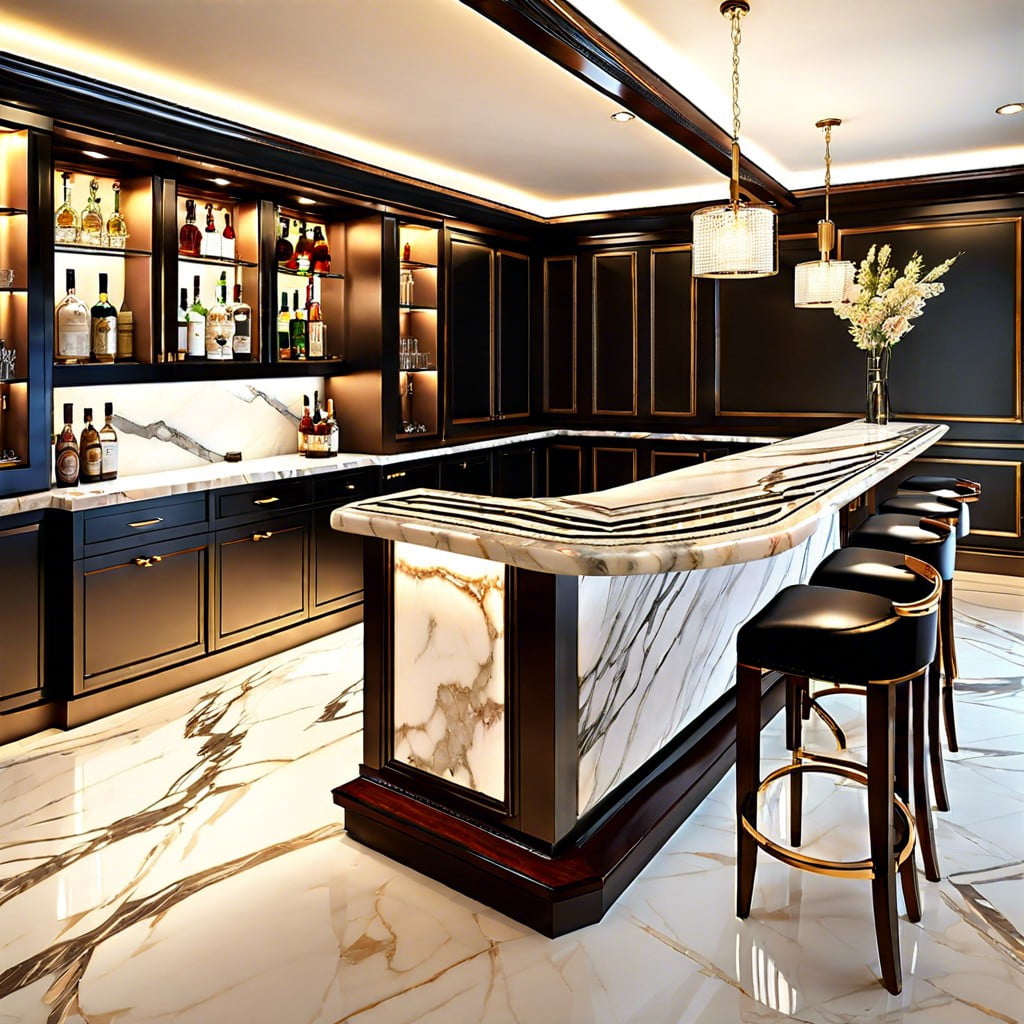 elegant marble counter