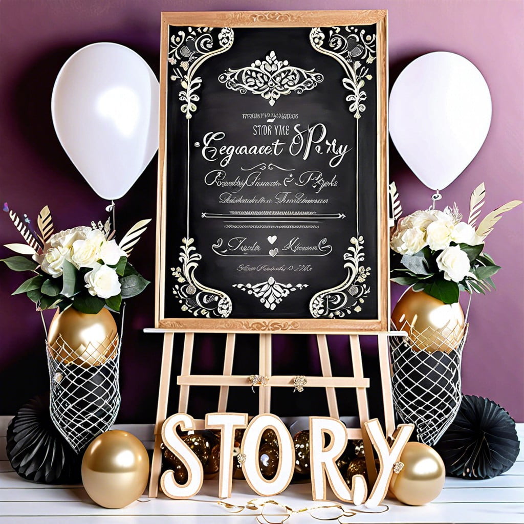 engagement story chalkboard