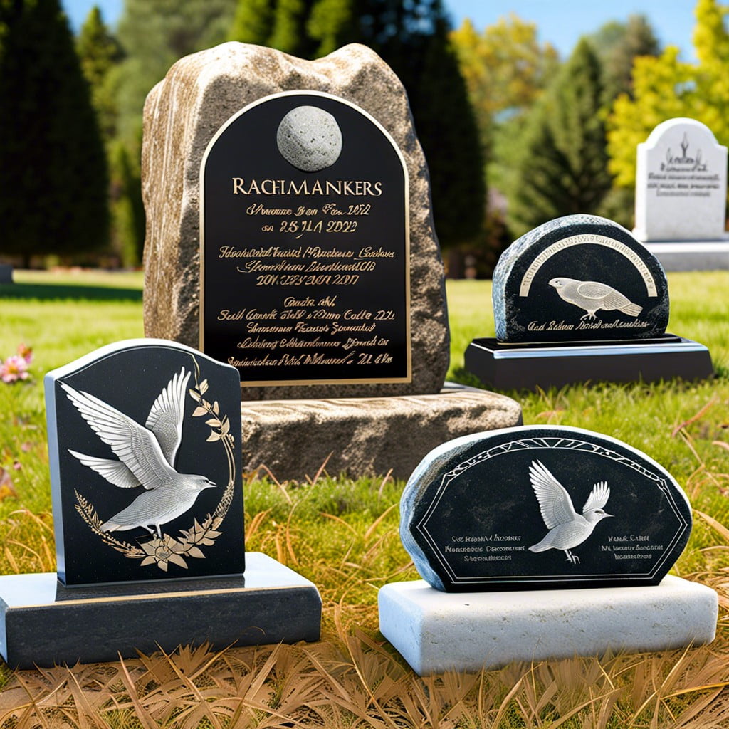 engraved rock markers