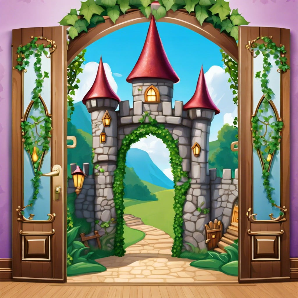 enter the storybook fairy tale castle door
