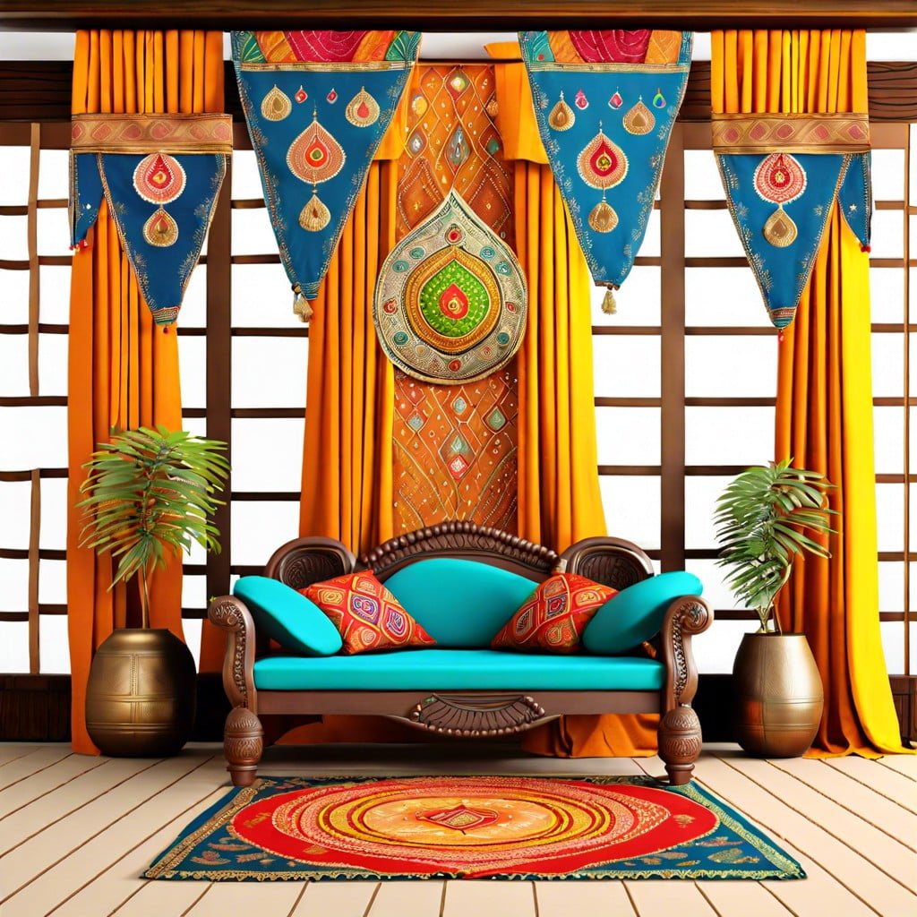ethnic fabric drapes
